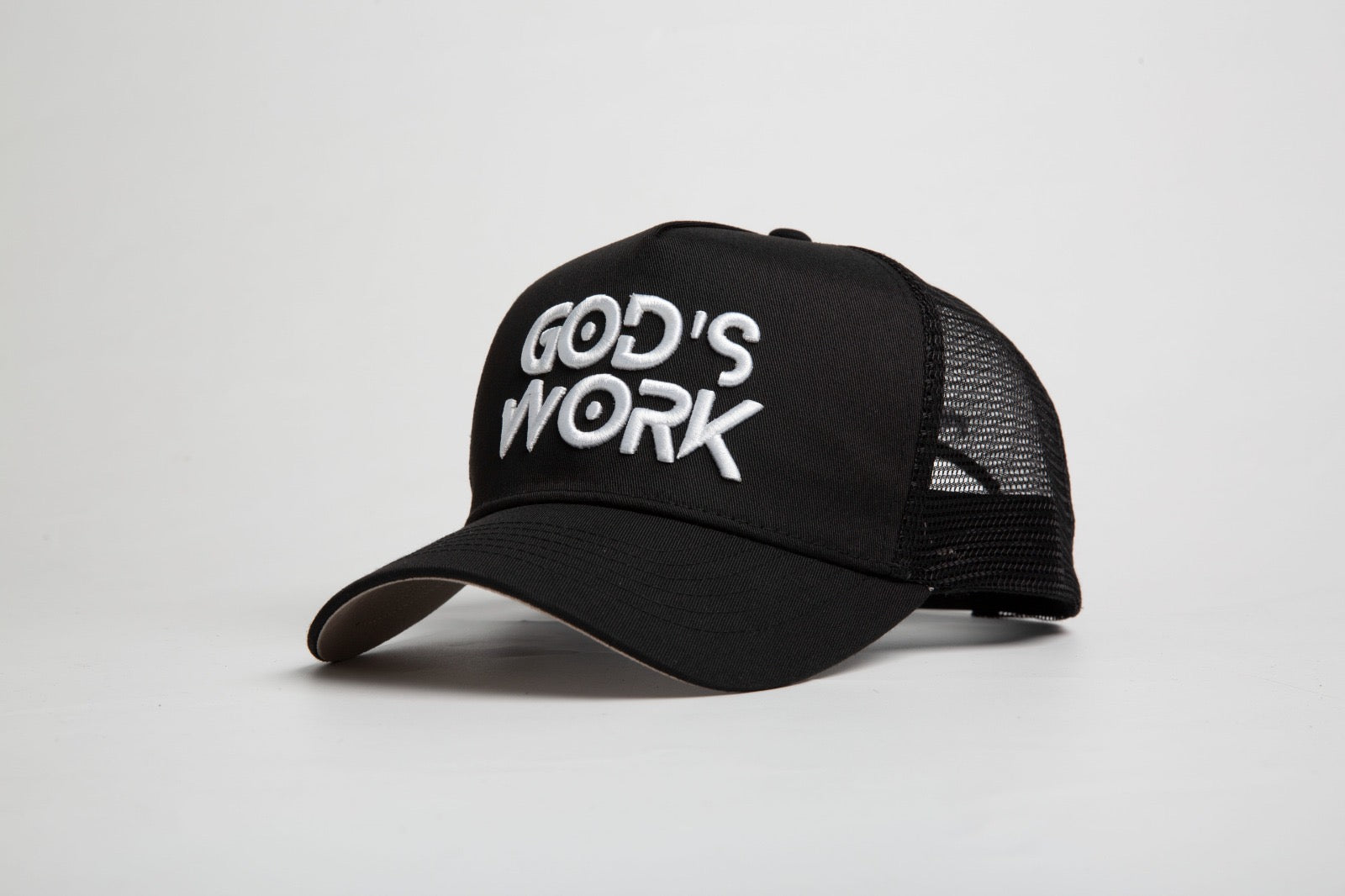 God’s Work- Signature Series Black Mesh Snap-back